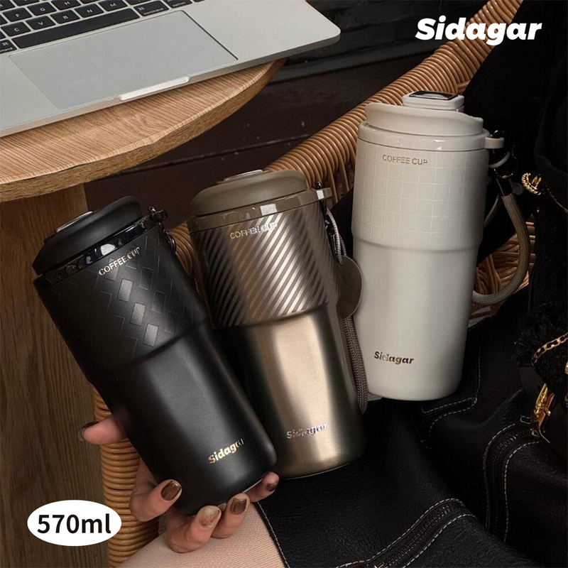 Shijia Thermos Cup, Large Capacity, Ceramic Liner for Men and Women, Portable Travel Coffee Cup, 26 New Models, Car-Mounted Water Cup