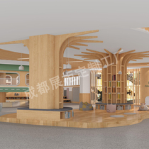 Customizable kindergarten display rack island display table library column-column shelf bookshelf storage rack whole store customization