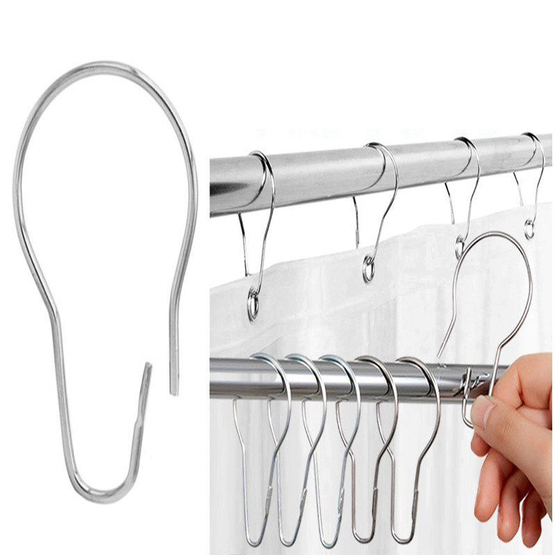 304 Stainless Steel Beadless Shower Curtain Hook, Curtain Hook for Bathroom, Gourd-Shaped Curtain Hook A00205 304 Stainless Steel Beadless Shower Curtain Hook, Curtain Hook for Bathroom, Gourd-Shaped Curtain Hook A00205
