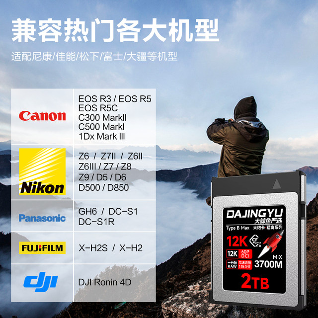 High-Speed Cfb Memory Card Suitable for Nikon Z8Z63Zr, Canon R52R63 Cameras, Cfeb Storage Card, Fuji Xh2S