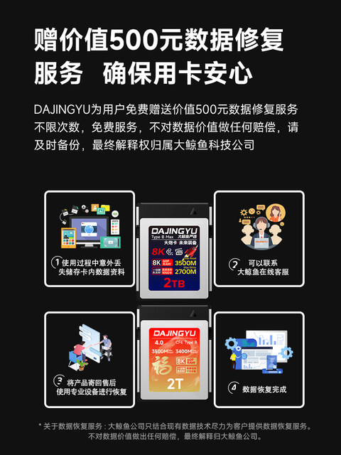 Suitable for Nikon z8/z6z7/ZR Fuji XH2 Canon R52R63 camera whale cfb high-speed internal memory card