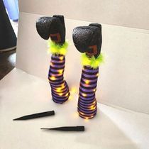 1 Pair Artificial Witch Legs Ornament Ground Insert With