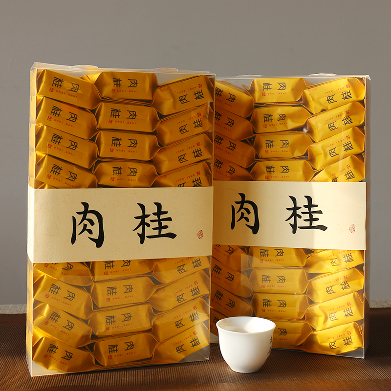 Wuyi Mountain Cinnamon Tea 500g Wuyi Rock Tea Rations Tea Da Hong Pao Strong Aroma Floral and Fruity Fragrance Loose Leaf Small Packets