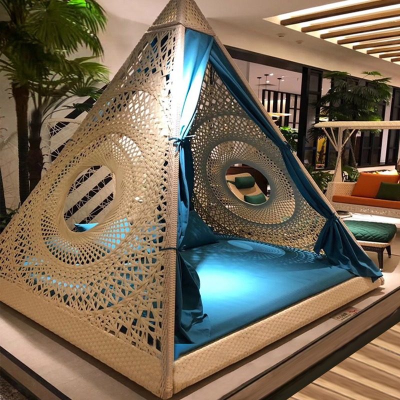 Outdoor vines Lying Bed Modern Sofa New Designer Leisure Villa Scenic room Lying Bed Garden Courtyard-Taobao