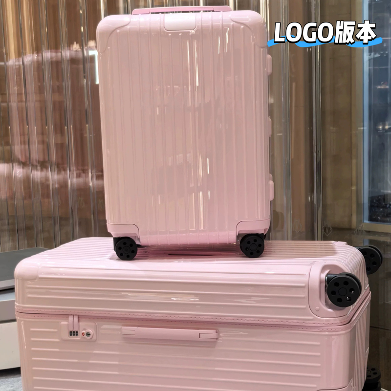 Ballet Pink New Style Suitcase for Women, Essential Trolley Case, Large Capacity Password Travel Case, 33inch Square Fat Type