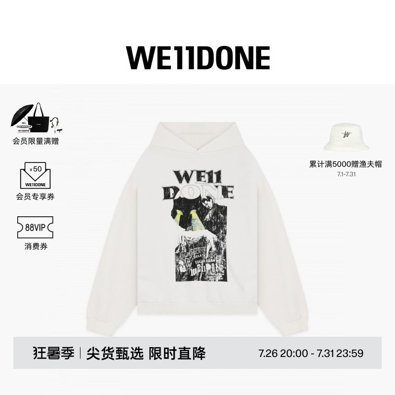 [Celebrity Style] We11Done25 Early Autumn Unisex Casual Cat Print Hoodie