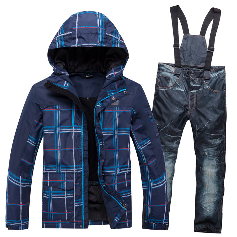Large Size Ski ski suit Male suit windproof and waterproof warm and breathable single double board Ski Pants Winter Outdoor Outfit