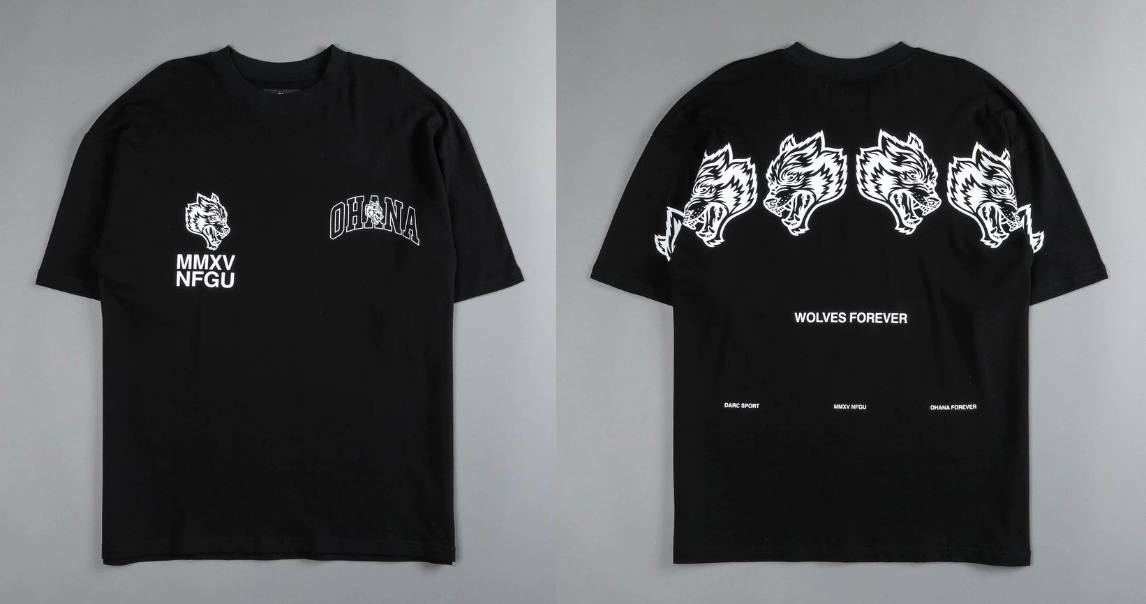 Darc Wolf Sport футболки Oversized Графика DTG ПЕЧАТЬ Tech