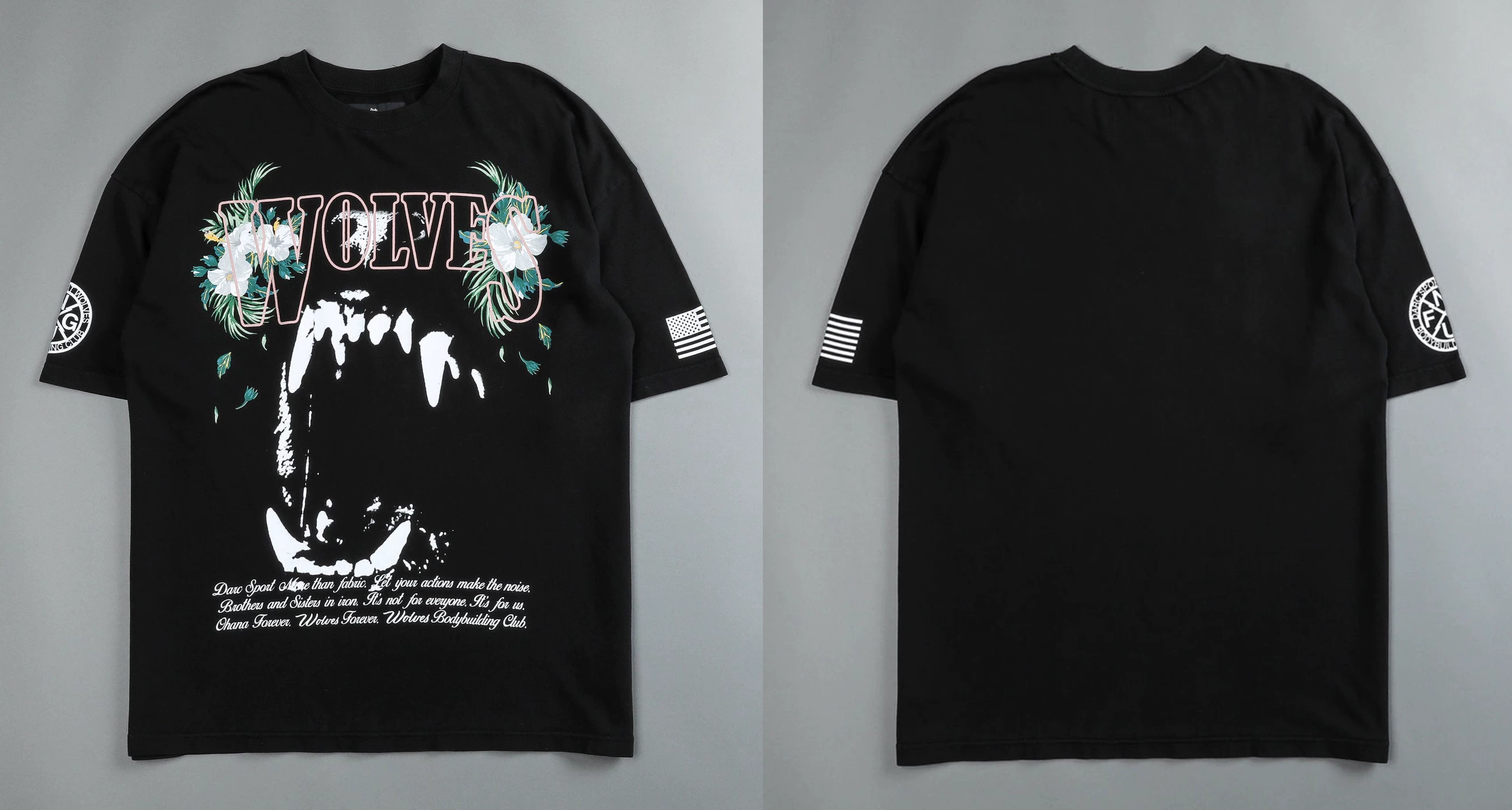 Darc Wolf Sport футболки Oversized Графика DTG ПЕЧАТЬ Tech