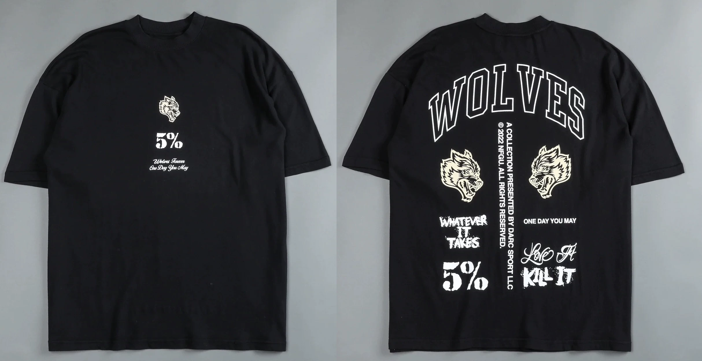 Darc Wolf Sport футболки Oversized Графика DTG ПЕЧАТЬ Tech