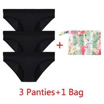 Brief Panties Absorbent Panty Mid Waist Bamboo Fiber 4 Layer