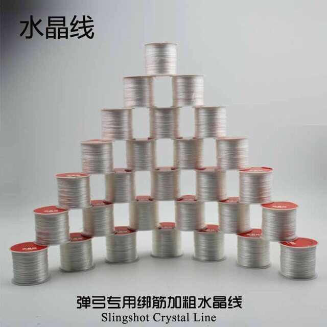 Slingshot special amber strap made of flat leather gluten water crystal line Pressace flat leather tying gluten sturdy and durable