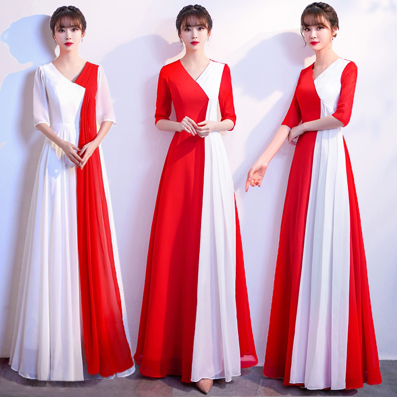 Cantata Performance Clothing, Dress, Long Skirt, Group Chorus Performance Clothing, Recitation Clothing, Stage Conductor Clothing, Concert Clothing Cantata Performance Clothing, Dress, Long Skirt, Group Chorus Performance Clothing, Recitation Clothing, Stage Conductor Clothing, Concert Clothing