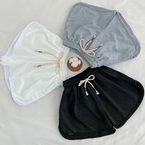 Lace Up Casual Summer Shorts Women Elastic Slim Straight Sho