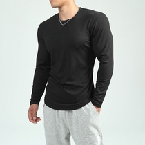 Fitness fitness dress pure striped male long sleeve T-shirt sports basketball running training speed dry jacket blouse