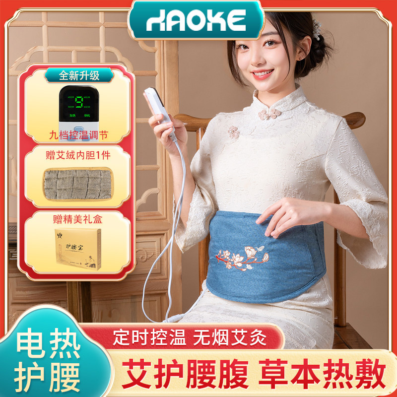艾灸宝电加热艾绒护腰带家用暖肚子腰腹部熏蒸仪艾草理疗包热敷袋