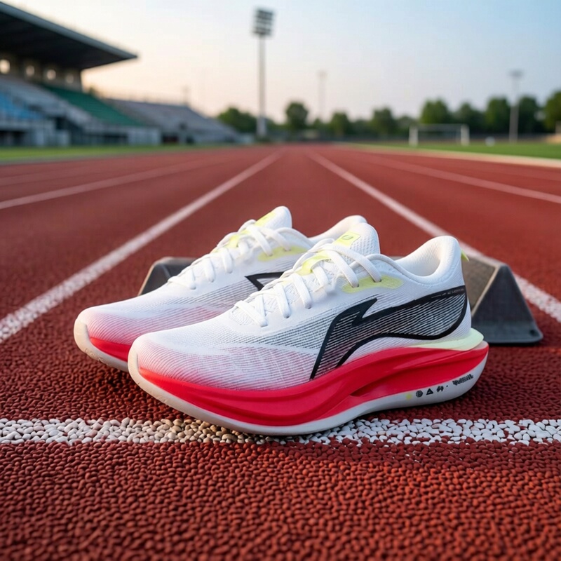 Feidian 5E Kidsren's Carbon Plate Running Shoes Spring Mesh Ultra-Light Shock-Absorbing Running Shoes for Youth Students Track and Field Training