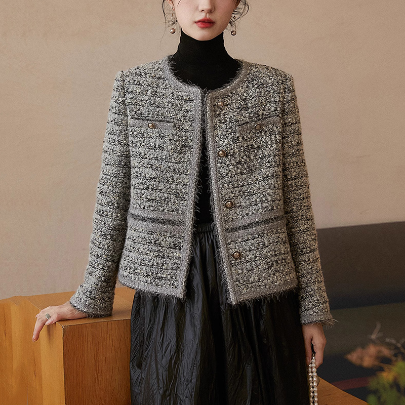 Heavy-Duty Woven Tweed Jacket for Women, Spring and Autumn 2026 New Style, Tweed Women's Spring Very Stylish Short Top Heavy-Duty Woven Tweed Jacket for Women, Spring and Autumn 2026 New Style, Tweed Women's Spring Very Stylish Short Top