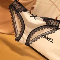 Japanese sexy lace underwear seduce transparent hot mesh yarn colour series low waist elastic lady triangle