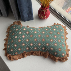 Подушка 纯棉花边蝴蝶枕全荞麦壳可拆洗高低可调节全棉荞麦皮枕芯抖音同款 OTHER