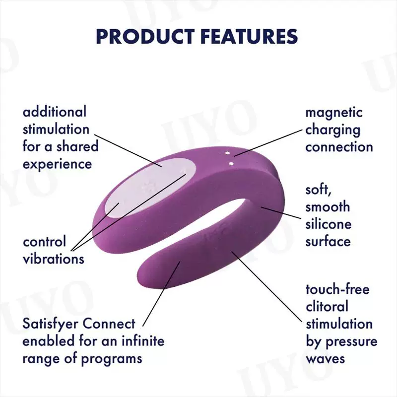 [Satisfyer Double Joy управляемый приложением вибратор из силикона для секса]