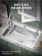 304 stainless steel sink large single tank thickened handmade kitchen sink household under counter basin dishwashing sink