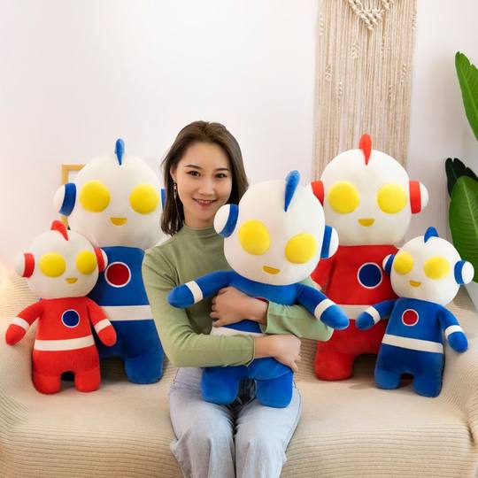 Muñeco de peluche Ultraman, almohada para dormir, muñeco de tela, regalo de cumpleaños, regalo para niña y niño, muñeca para dormir