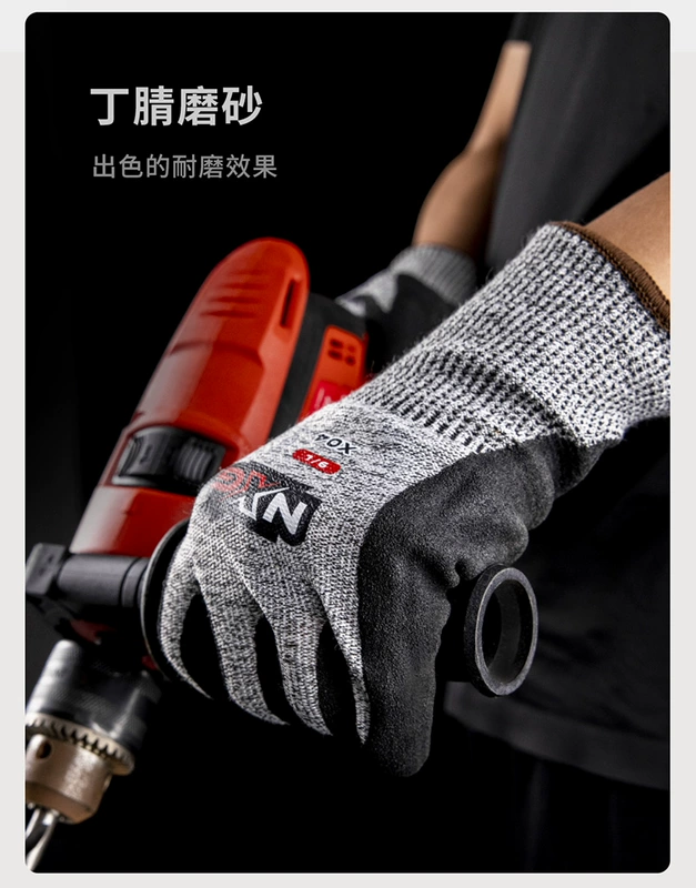 Găng tay chống cắt, dụng cụ chế biến gỗ chống cắt, chống trầy xước, chống cắt câu cá, mồi câu cá người lớn, câu cua găng tay bảo hộ vải