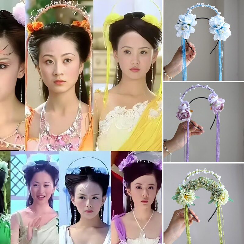 古风仙气爆棚!这顶“七仙女发饰”让你秒变天仙下凡的古装女神!_假发发箍_淘宝美妆网