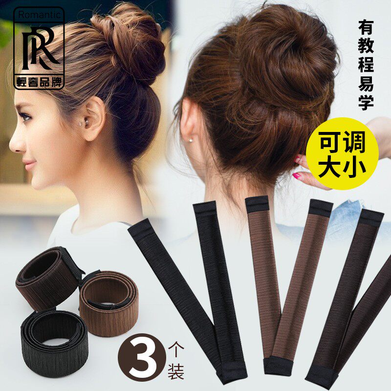RR half ball head slapping circle hair device Korean headdress female lazy flower bud hair circle hair decoration pan hair artifact