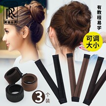 RR half ball head slapping circle hair device Korean headdress female lazy flower bud hair circle hair decoration pan hair artifact
