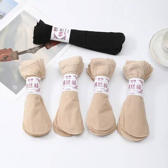 Short stockings for women, anti-athlete, anti-odor, summer thin, anti-bacterial, anti-snagging, wear-resistant, anti-slip, crystal silk breathable socks