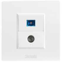 Type 86 wall concealed two-bit Gigabit network fiber optic belt TV panel cable TV SC fiber optic socket panel