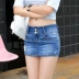 Mùa hè 2019 mới quần short denim chống sáng quần nữ phiên bản Hàn Quốc của họa tiết bướm ở eo váy ngắn co giãn - Cộng với kích thước quần áo quần áo Cộng với kích thước quần áo