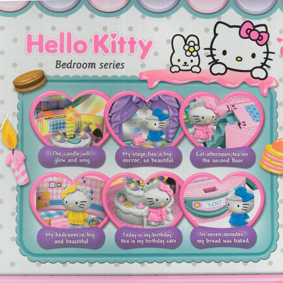 Hello kitty toy kitty cat Doll house house KT cake set child girl play house toy bộ đồ chơi trang điểm