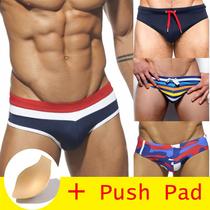 HIBUBBLE 17 Styles Swimwear Men Brief With Push Pad Sexy Swi