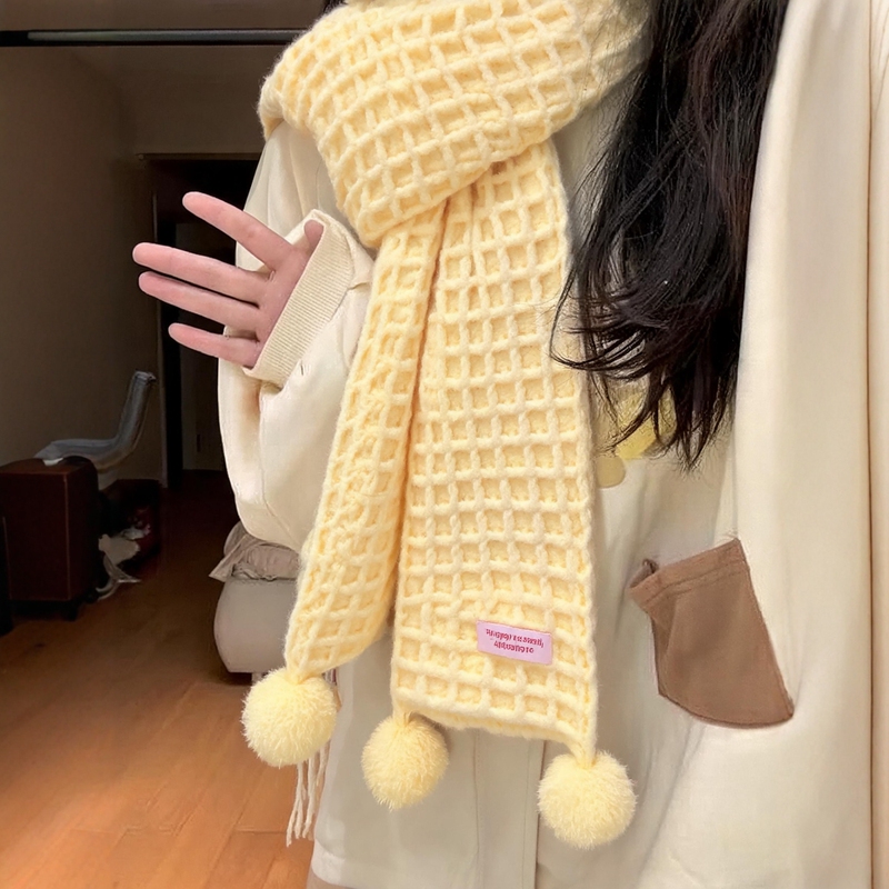 Waffle Pattern Scarf Yarn Handmade DIY Kit Hand-Knitted Cloud Cotton Thick Yarn for Knitting Scarves Waffle Pattern Scarf Yarn Handmade DIY Kit Hand-Knitted Cloud Cotton Thick Yarn for Knitting Scarves