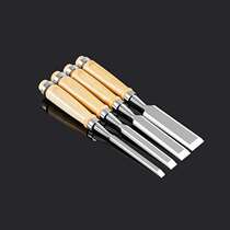 Chrome vanadium steel solid wood woodworking chisel special steel woodworking tools collection wooden handle steel chisel carpenter flat chisel flat chisel flat shovel chisel