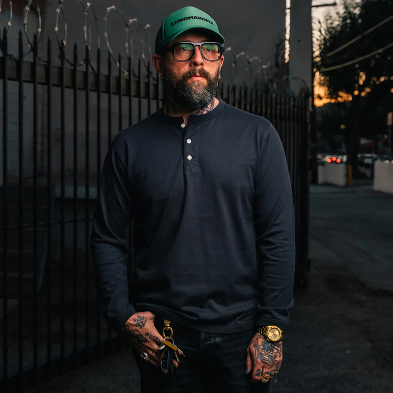 Now Fullcount Produces 5222Lh American Retro Henry Collar Ink Black Heavyweight Long-Sleeve T-Shirt for Casual Wear Now Fullcount Produces 5222Lh American Retro Henry Collar Ink Black Heavyweight Long-Sleeve T-Shirt for Casual Wear