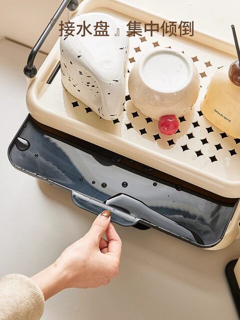 Tea bag storage box Tea room coffee capsule storage rack Office bar desktop multi-layer hair dryer storage rack