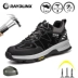 Labor protection shoes for men, all-season steel toe cap, anti-smash, anti-puncture, lightweight, comfortable, non-slip, wear-resistant, breathable safety work shoes 