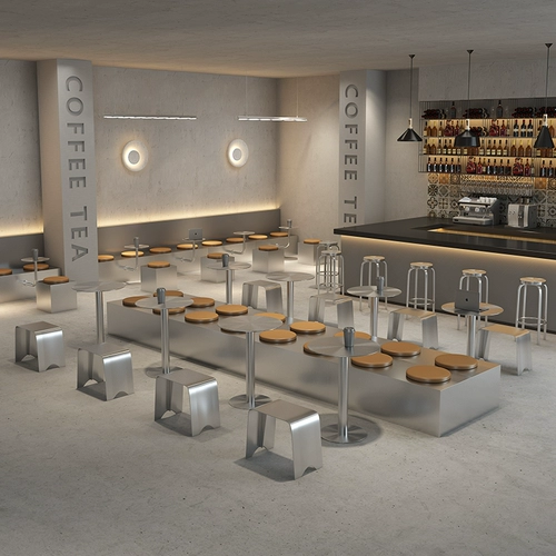 Стульчик для кормления из нержавеющей стали, чай с молоком, подставка для ног, популярно в интернете