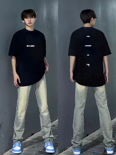 Хлопковая брендовая ретро футболка с коротким рукавом, в американском стиле