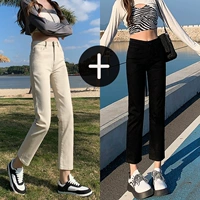 Абрикосовые черные штаны