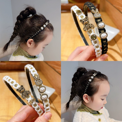 Детский мультяшный ободок, аксессуар для волос, кролик, детские нескользящие шпильки для волос