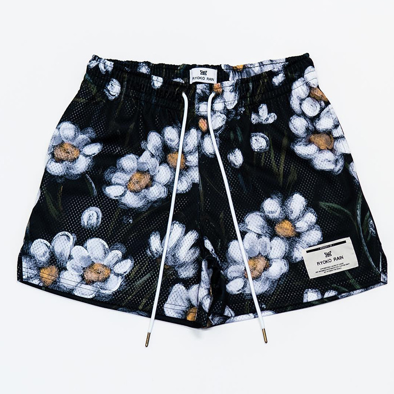 New American-Style Basketball Shorts, Knee-Length, Loose, Casual, Men's Fitness Training, Breathable, Quick-Drying, Sports Quarter-Length Shorts for Summer