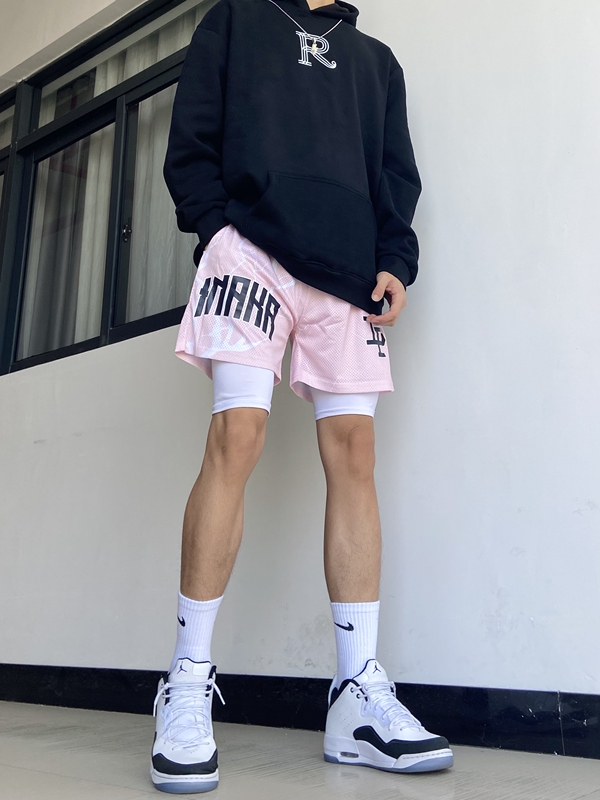 American-Style Basketball Shorts Trendy Brand Ip Knee-Length Loose Casual Trendy Men's Sports Breathable Quick-Dry Training Shorts