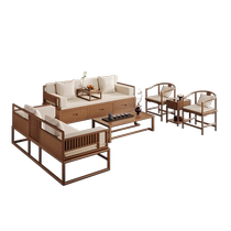 Jixiang solid wood new Chinese style 3-meter Arhat bed sofa imperial concubine couch sliding bed dual-purpose small household 2024 new style