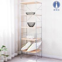 Japanese simple style detachable iron storage rack kitchen bedroom shelf floor-standing storage rack