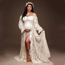 2 in 1 Boho Maternity Photography Outfit Dress Bohemian Preg